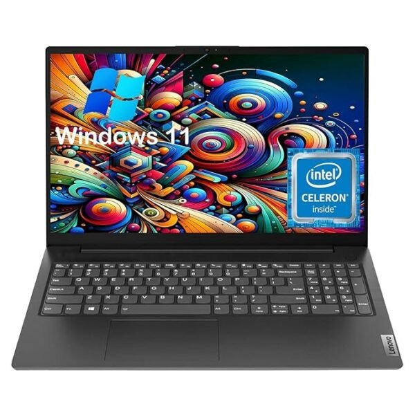 Lenovo V15 G2 15.6" FHD Anti-Glare Business Laptop, Intel Celeron N4500, 8GB RAM, 256GB PCIe SSD, Intel UHD Graphics, HD Camera, HD Audio, Wi-Fi, Bluetooth, Windows 11, Black