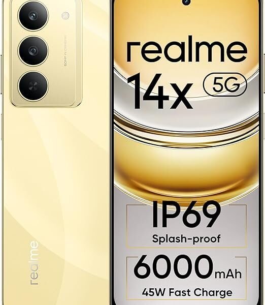 realme 14x 5G (Golden Glow, 8GB RAM, 128GB Storage)