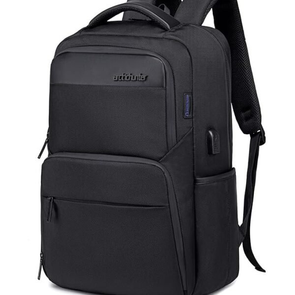 Arctic Hunter Backpack for Men Women 28L Medium Formal Business 15.6" Laptop Bag with Shockproof Pocket USB Port for Office Weekend Travel College Water Resistant,Black