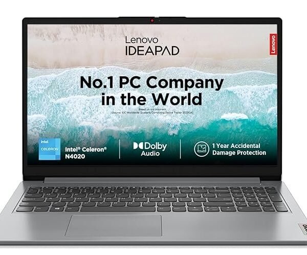 Lenovo IdeaPad Slim 1 Intel® Celeron® N4020 15.6 inch (39.6cm) Thin & Light Laptop (8GB RAM/512GB SSD/Windows 11 Home/Office Home & Student 2021/1Yr ADP Free/Grey/1.3Kg), 82V700KHIN